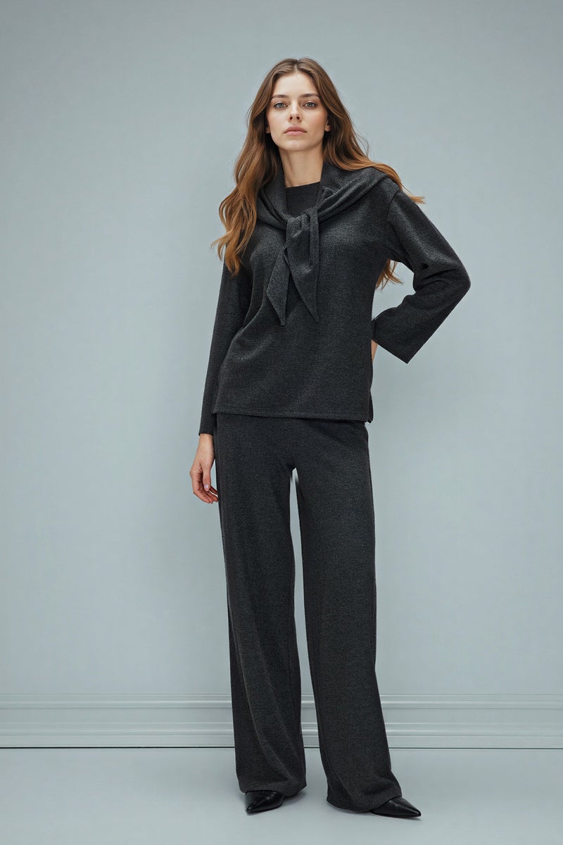 DeFacto Grey Woman Regular Fit Long Sleeve Tunic Casual - Image 2